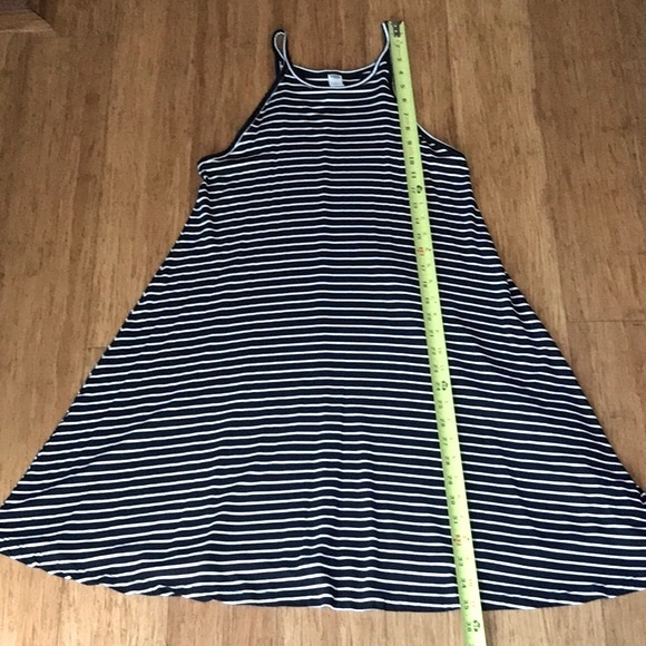 NWOT Old Navy Halter Slub Knit Swing Black and White Striped Dress Size Small - Picture 11 of 14